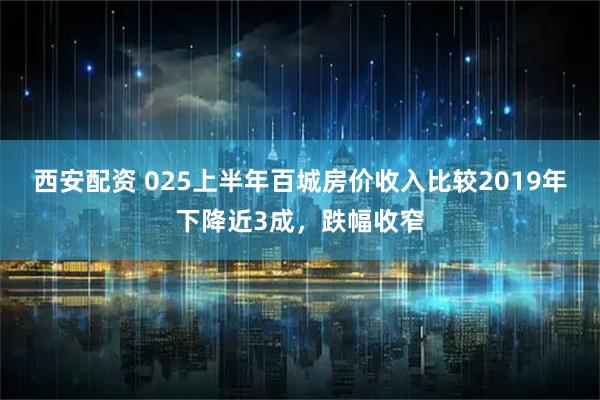 西安配资 025上半年百城房价收入比较2019年下降近3成，跌幅收窄